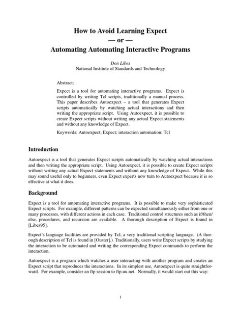 Image result for Autoexpect Script