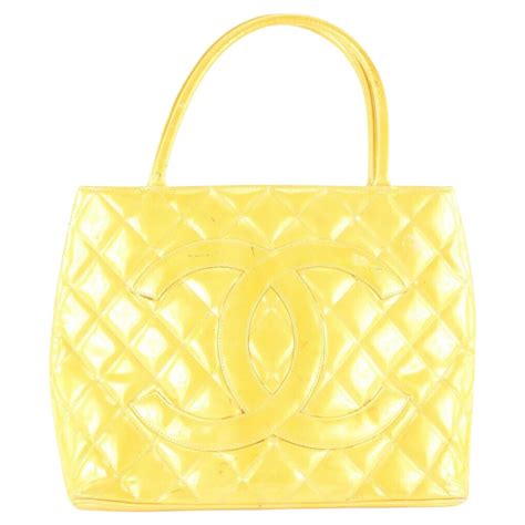 Chanel Yellow Quilted Patent Zip Tote Bag 1CK1108 For Sale at 1stDibs ...