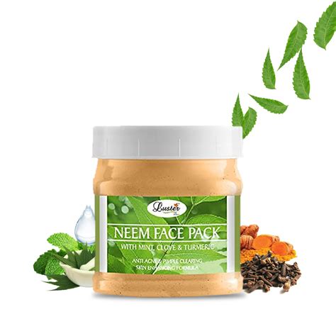 Luster Neem Anti-Acne & Pimple Clearing Face Pack - 500 g – Luster ...