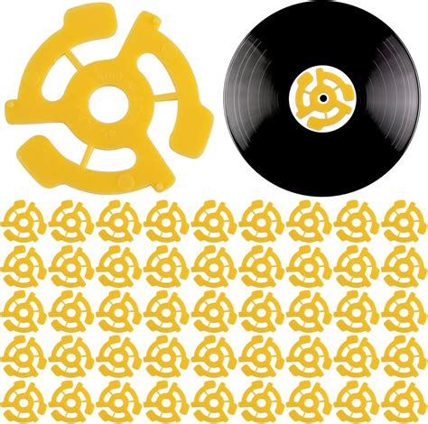 Amazon.com: Framendino, 100 Pack Plastic 45 RPM Record Adapters Yellow ...