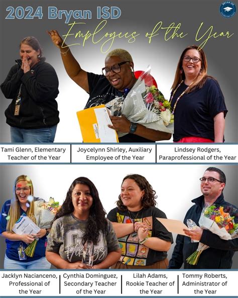 Bryan ISD Announces Employees of the Year for 2023-2024 | Bryan ISD