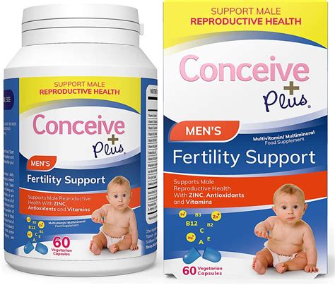 CONCEIVE PLUS Fertility Supplements for Men | 30-Day Supply | Zinc, Folate, Maca Root, Selenium ...