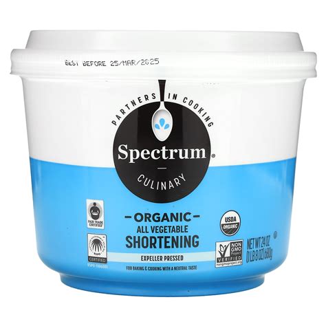 Does Spectrum Vegetable Shortening Go Bad at John Rosado blog