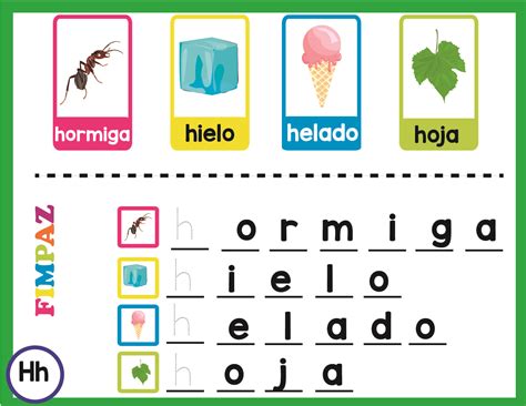 Palabras con H