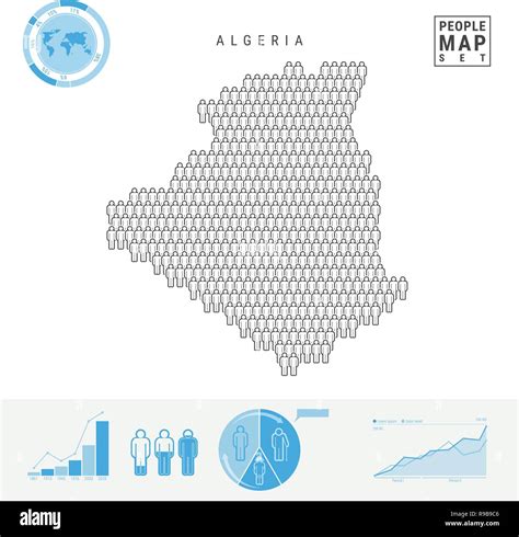 Algeria People Icon Map. People Crowd in the Shape of a Map of Algeria. Stylized Silhouette of ...