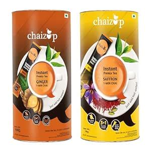 Chaizup Premium 1 Min Instant Assorted Tea Pack - 1kg Cans (Pack of 2 ...