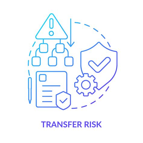 Transfer risk blue gradient concept icon 16090090 Vector Art at Vecteezy