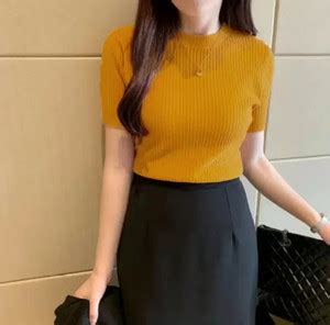 Clothy Self Design Round Neck Casual Women Yellow Sweater - Buy Clothy ...