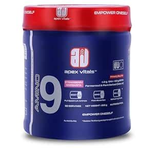 Apex Vitals Amino 9 - Complete Amino Acid Complex | 4.9g EAA + 2.6g ...