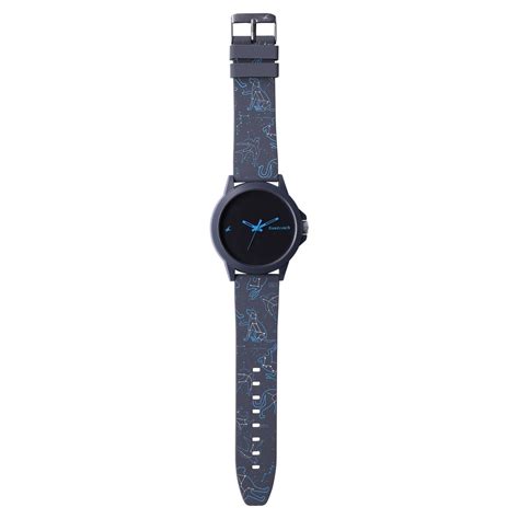 Buy Online Fastrack Space Rover Quartz Analog Black Dial Silicone Strap ...