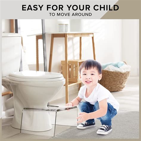 Elavain Clear Acrylic Step Stool for Kids - Potty Training India | Ubuy