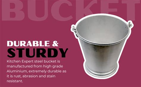 TANNU CRAFT Aluminium Bucket Multipurpose Balti with Handle Specially ...