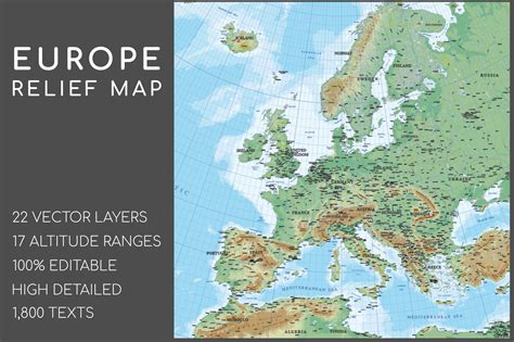 Europe Relief Map 的图像结果