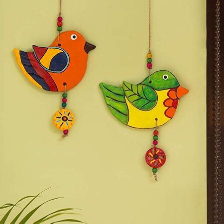 Buy ExclusiveLane Flowery Owl Handmade-Handpainted Terracotta Wall ...