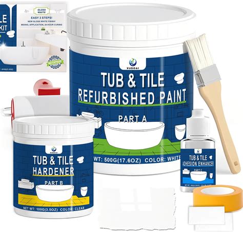 Ekopel Roll On Bathtub Refinishing Kit - Made in The USA - Easy 2 Coat ...