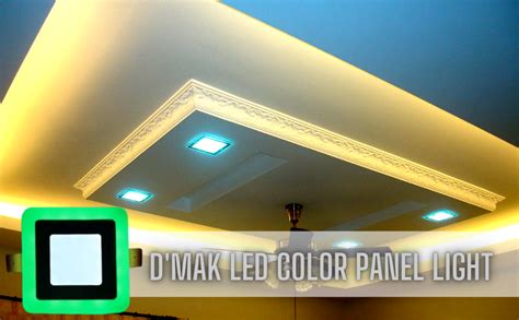 D’Mak 6 Watt Square Conceal Multi Color PGB Led Light for Pop (Pack of ...