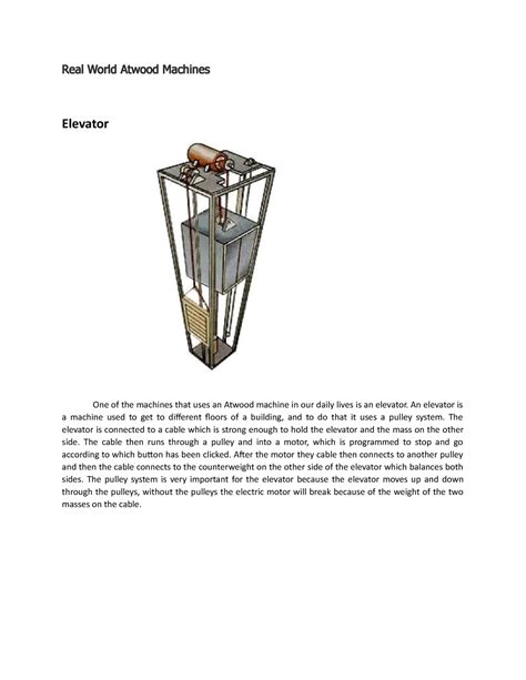 Real Life Examples Of Atwood Machine at Zachary Legge blog