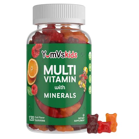 Yumvs Kids Multivitamin Gummies Fruit Flavored Chewable Childrens ...