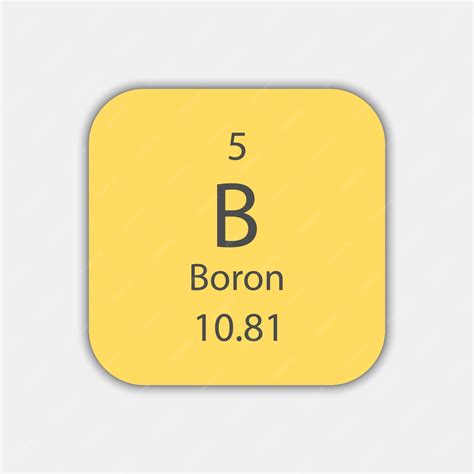 Premium Vector | Boron symbol Chemical element of the periodic table ...
