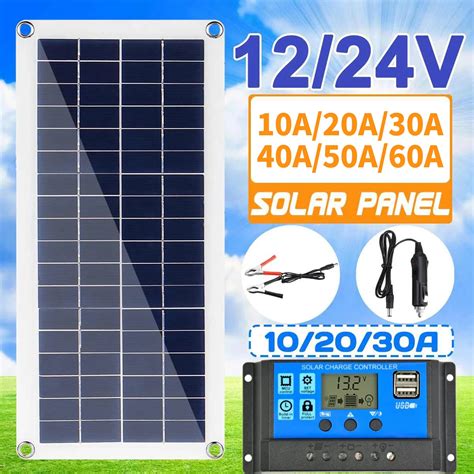 Portable 300w Solar Flexible Panel Kit 12/24v Switch Usb Charging ...
