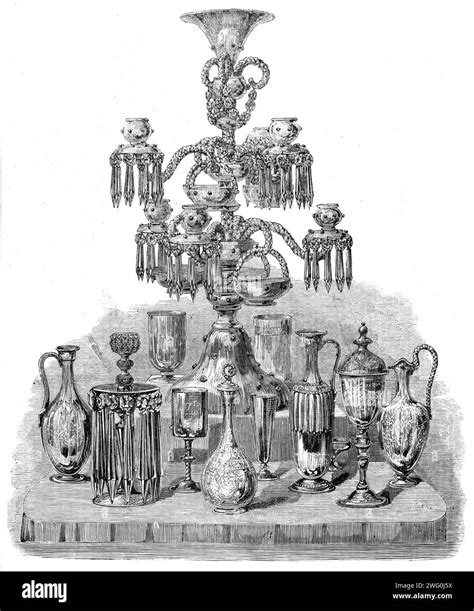 L'exposition internationale : Groupe de verre par Powell and Sons, 1862 ...