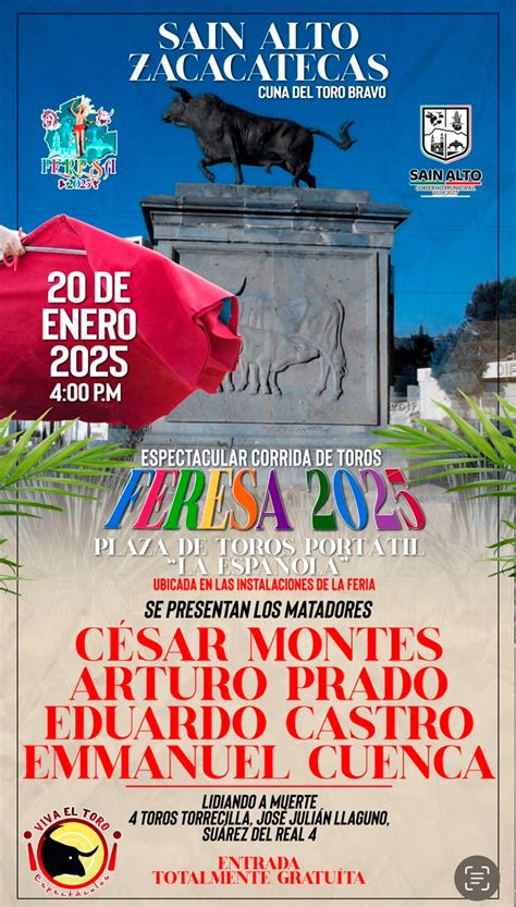 Anuncian corrida en la feria de Saín Alto a darse el 20 de enero ...