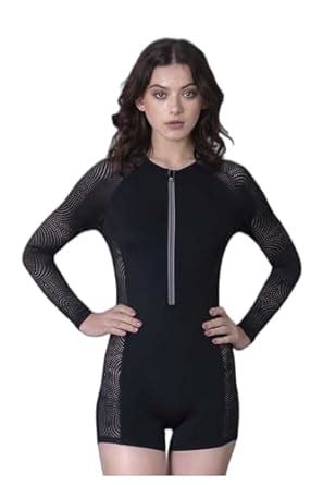 Buy Keepfit Black Padded Legsuit with Net Detailing |Swimming Suit for ...
