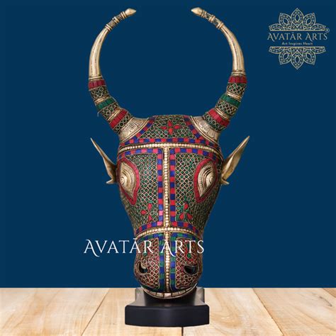 Brass Nandi Mask for Home Decor – Avatar Arts