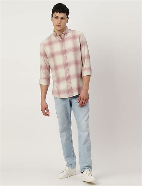 Buy Pure Cotton Checked Spread Collar Shirt at Marks & Spencer