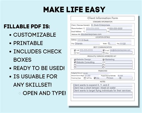 Image result for Clientele Forms with Instructions