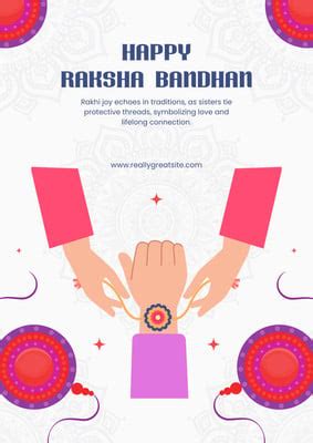 Free Raksha Bandhan Poster Design Templates - Canva