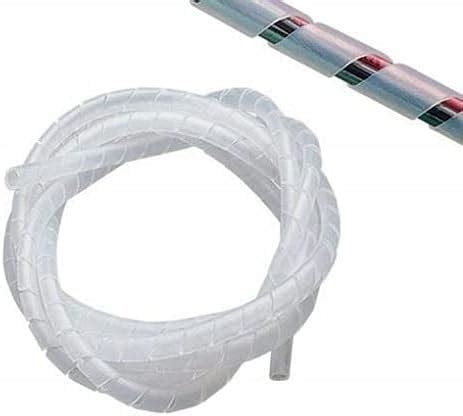 12mm X 25 Meter Flexible Spiral Sleeve Cable Wire Organizer Wrap White ...