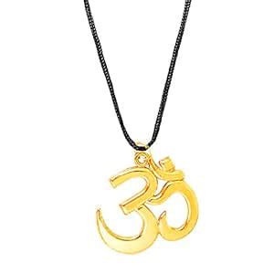 Shining Jewel - By Shivansh 24K Gold Plated Om Pendant Necklace for Men ...