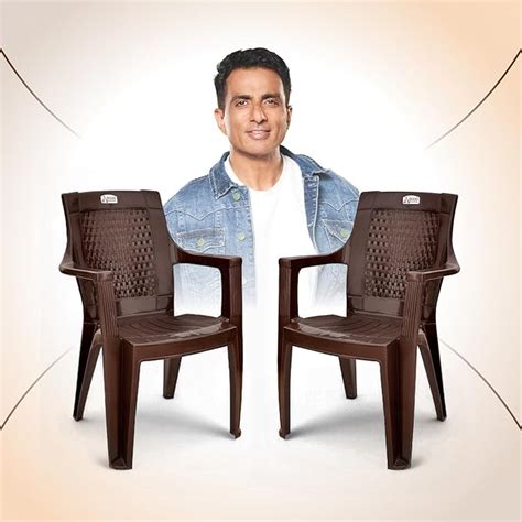 AVRO FURNITURE Plastic Chair with arm, Matt & Gloss Pattern Chair for ...