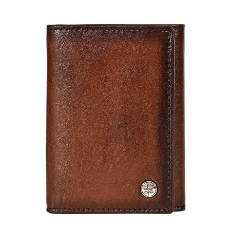 Buy Eske Tobias Tan Textured Genuine Leather Mens Trifold Wallet 6 Card ...