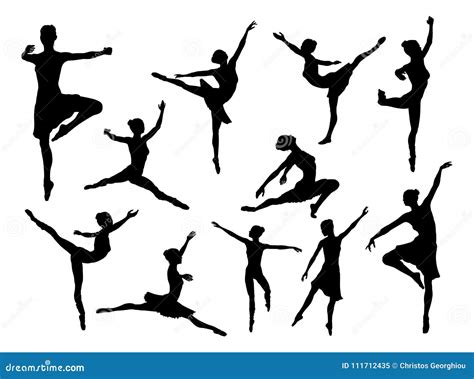 Ballet Dancer Dancing Silhouette Cartoon Vector | CartoonDealer.com ...