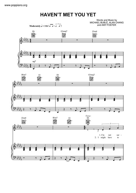 Michael Buble-Haven't Met You Yet Sheet Music pdf, - Free Score Download ★