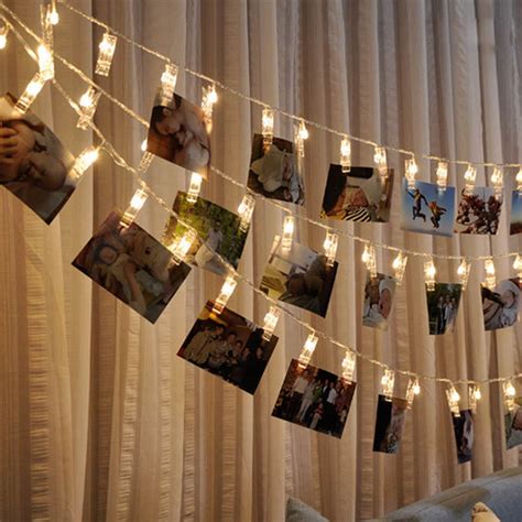 Photo Clips String Lights Christmas Lights Starry light Wall Decoration Light for Hanging Photos ...