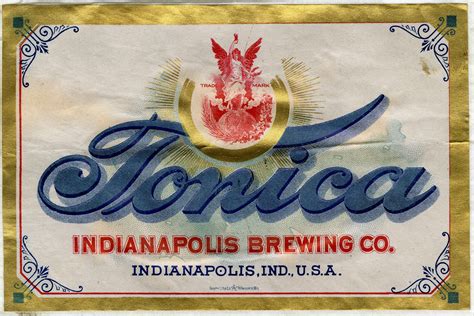 1896 "Tonica" beverage label. This "Ideal Beverage" helped clarify the ...