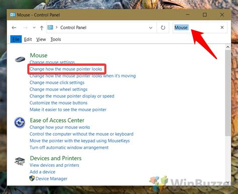 Cursor Settings Control Panel 的图像结果