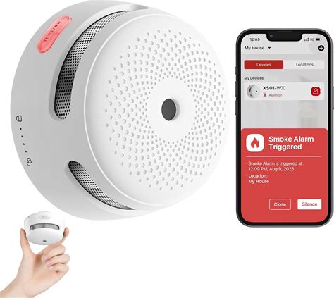 X-Sense Smart Smoke Detector Fire Alarm with Replaceable Battery, Wi-Fi ...