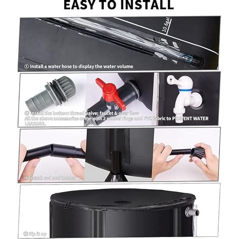 FAMIROSA 53 Gallon Collapsible Rain Barrel, Portable India | Ubuy