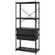 BROR shelving unit with drawers/shelves, black, 85x40x190 cm (331/2x153 ...