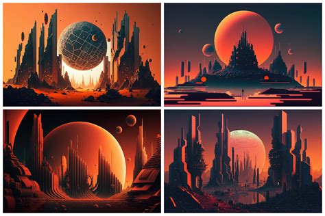 Martian Horizons: 24 Futuristic Cityscapes on Planet Mars | HipFonts
