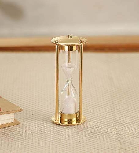 Brass Sandclock Timer Table Decor Countdown Sand Clock (5 Minute) Brass ...