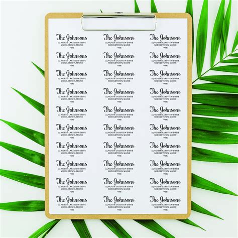 Print Free Return Address Labels 的图像结果
