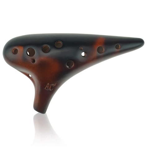 Classic 12 Hole Ceramic Ocarina Strawfire Pottery Ocarina Alto C ...