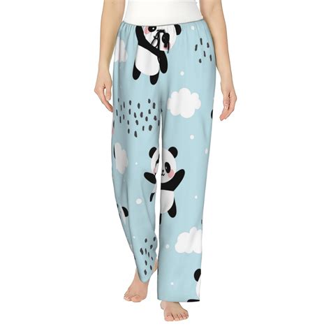 Kll Womens Cute Panda Bear Print Pajama Pants Soft Pajama Bottoms For ...