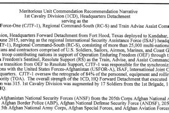 Meritorious Unit Commendation awarded to 1st Cav Headquarters | Article ...