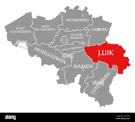 Map of liege Cut Out Stock Images & Pictures - Alamy